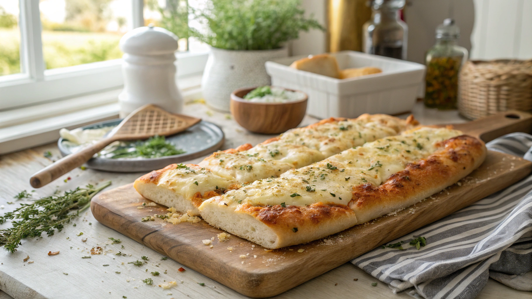 Homemade Cheesy Breadsticks