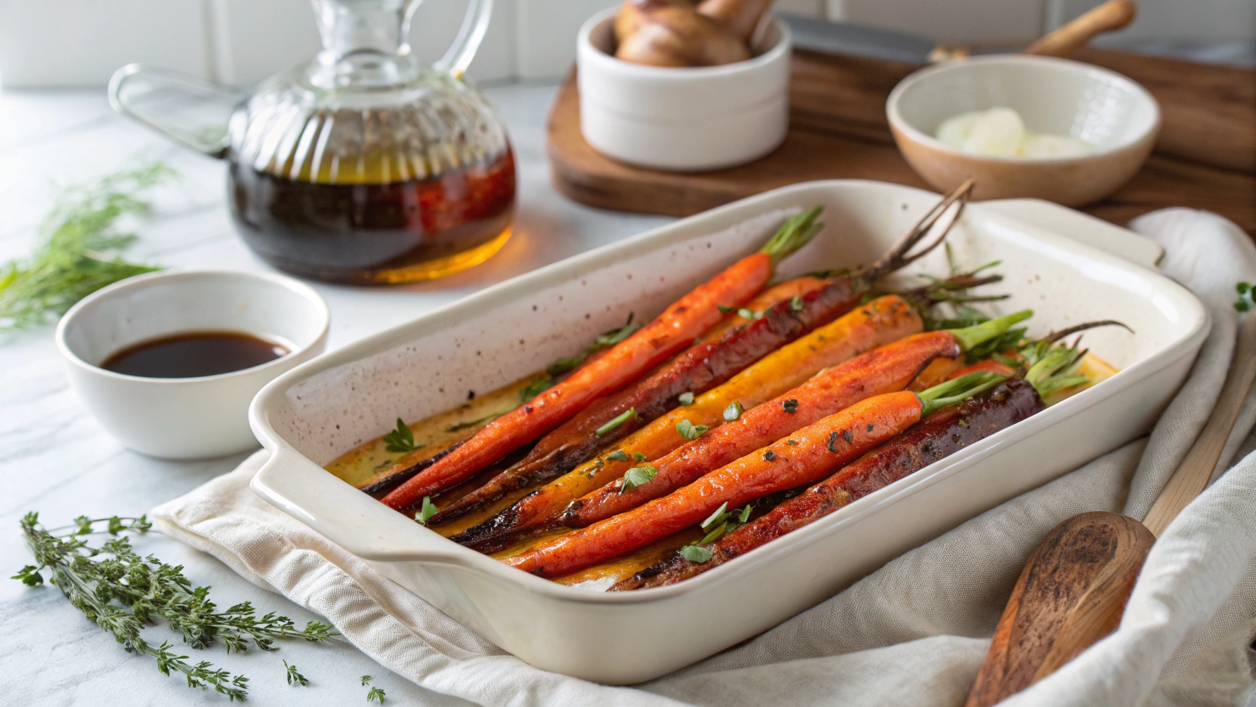 Honey Balsamic Roasted Carrots