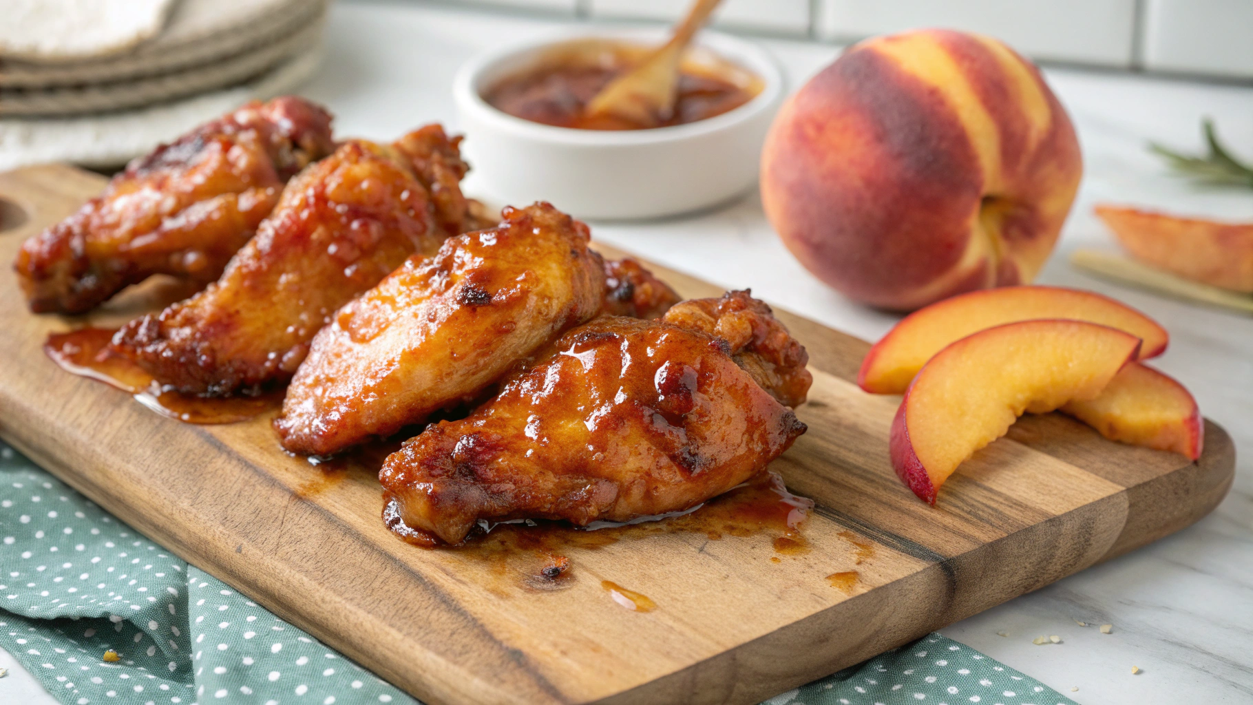 Hot Honey Peach Wings