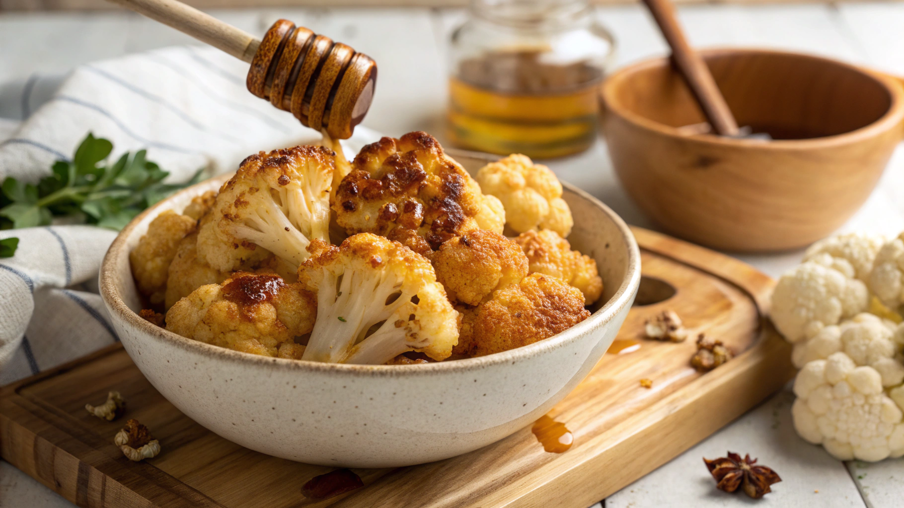 Hot Honey Roasted Cauliflower