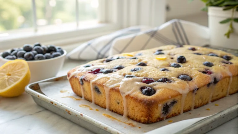 Lemon Blueberry Sheet Cake