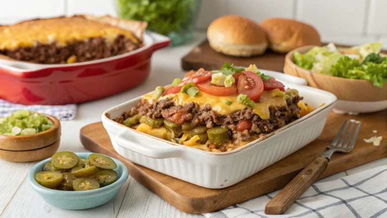 Loaded Cowboy Cheeseburger Casserole