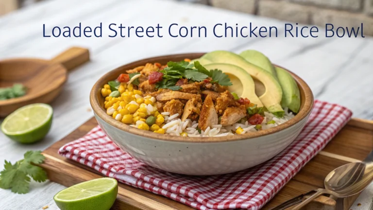 Loaded Street Corn Chicken Rice Bowl
