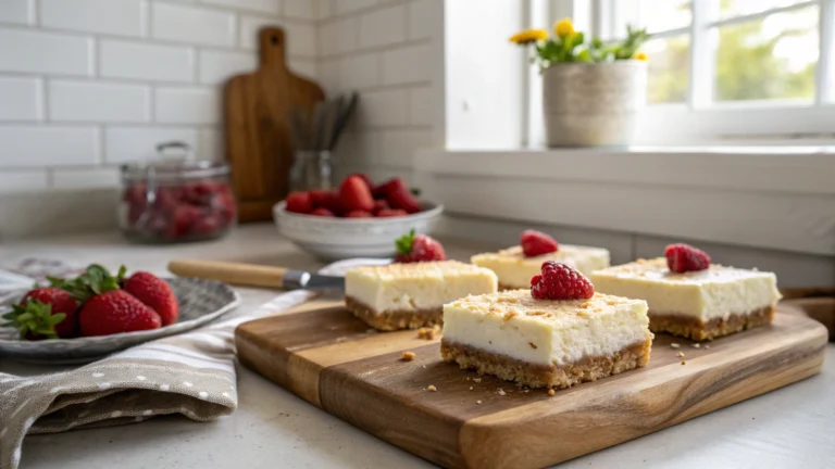 No Bake Cheesecake Bars
