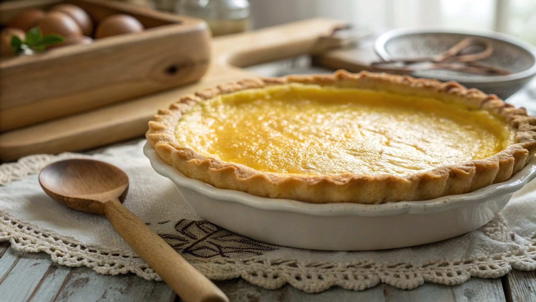 Old Fashioned Egg Custard Pie