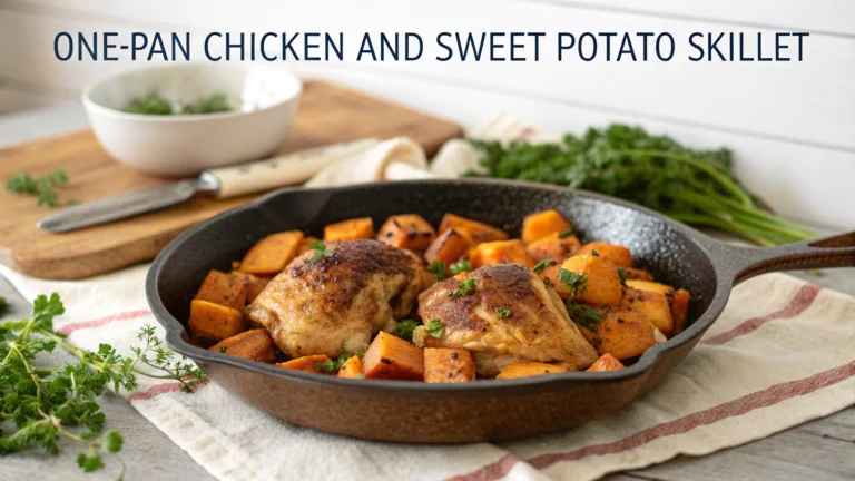 OnePan Chicken and Sweet Potato Skillet