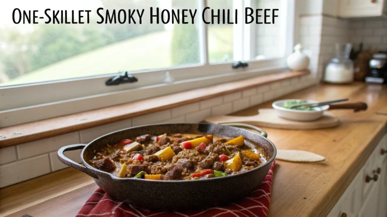 OneSkillet Smoky Honey Chili Beef