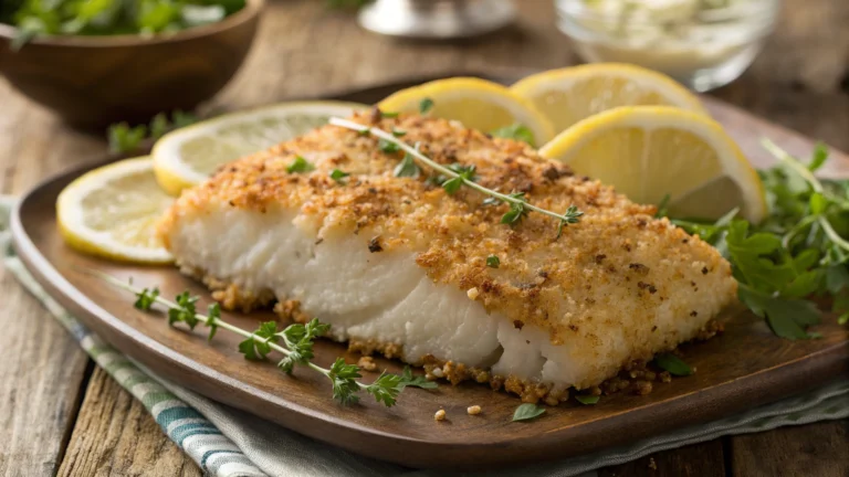 Panko Parmesan Baked Cod