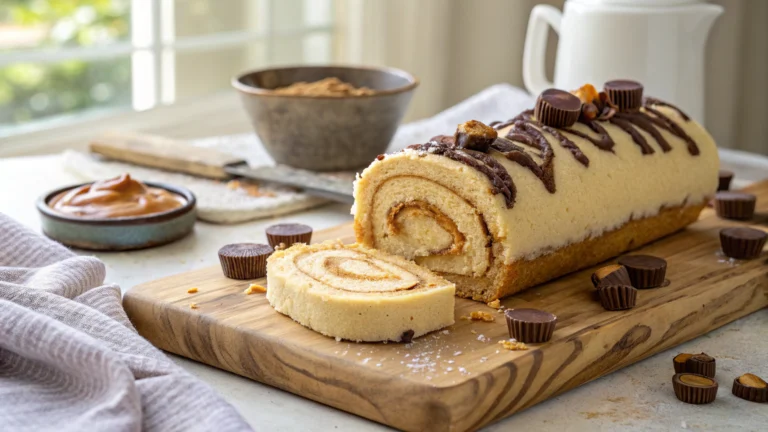 Peanut Butter Cup Cake Roll