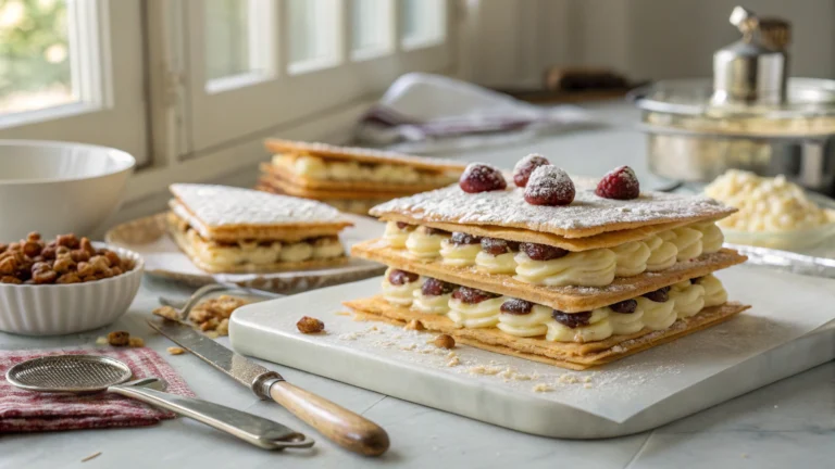 Puff Pastry Napoleon with Cannoli Filling