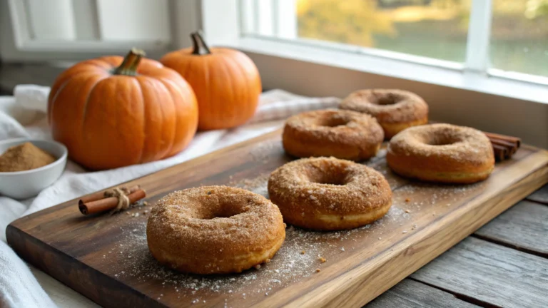 Quick and Easy 4Ingredient Baked Pumpkin Donuts