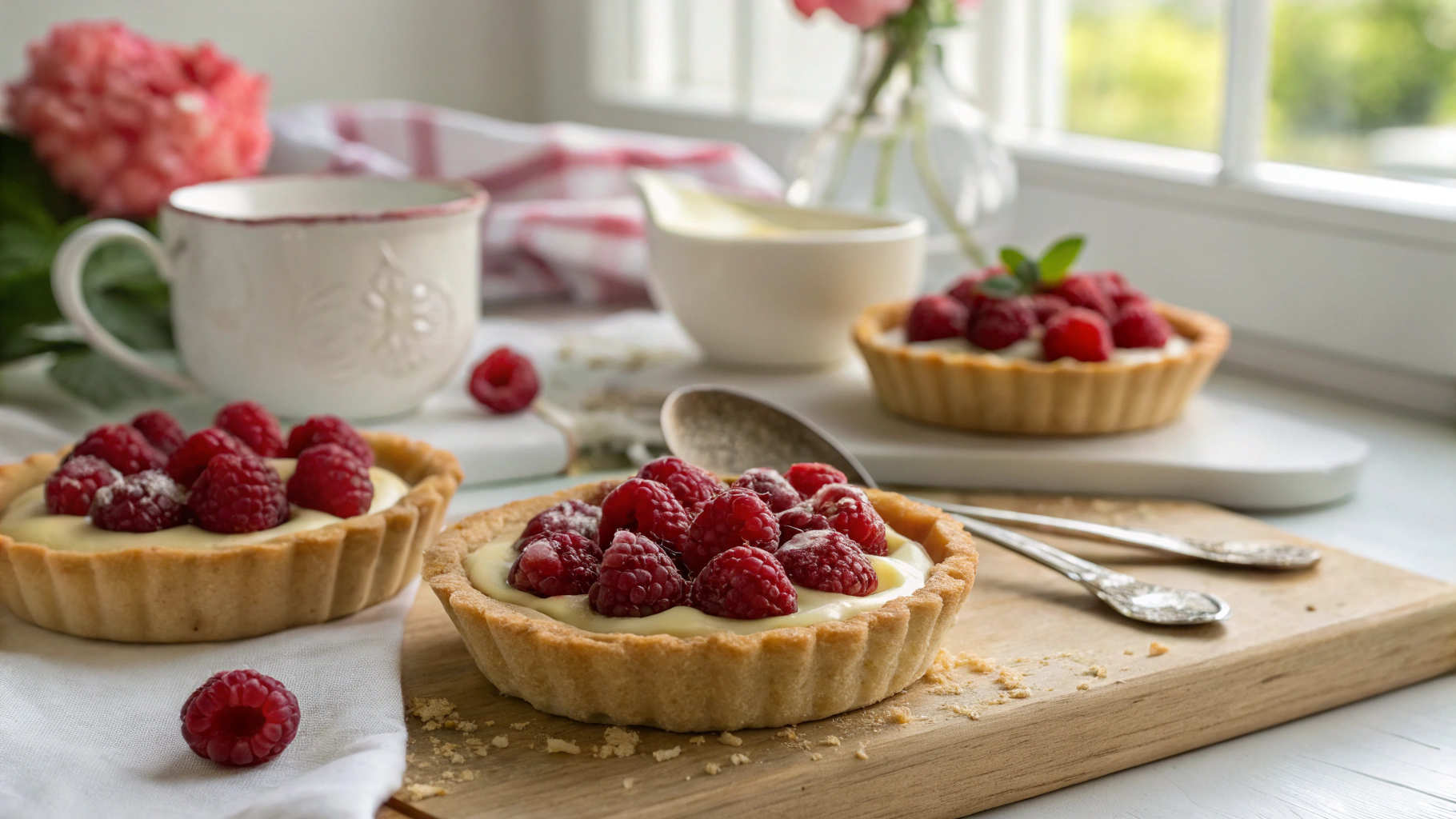 Raspberry and White Chocolate Tartlets Recipe