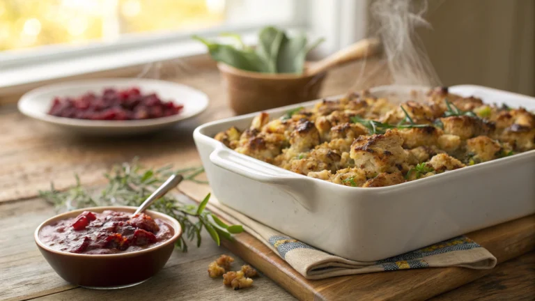 Rotisserie Chicken and Stuffing Casserole