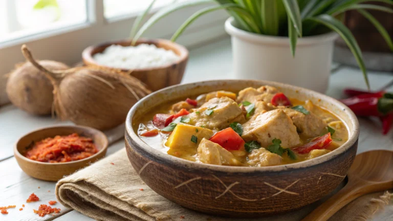 Spicy Caribbean Coconut Chicken Stew