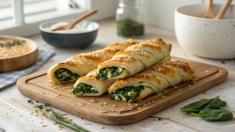 Spinach and Feta Puff Pastry Twists