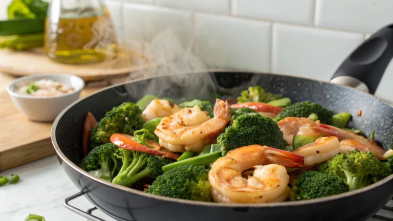 StirFried Shrimp and Broccoli