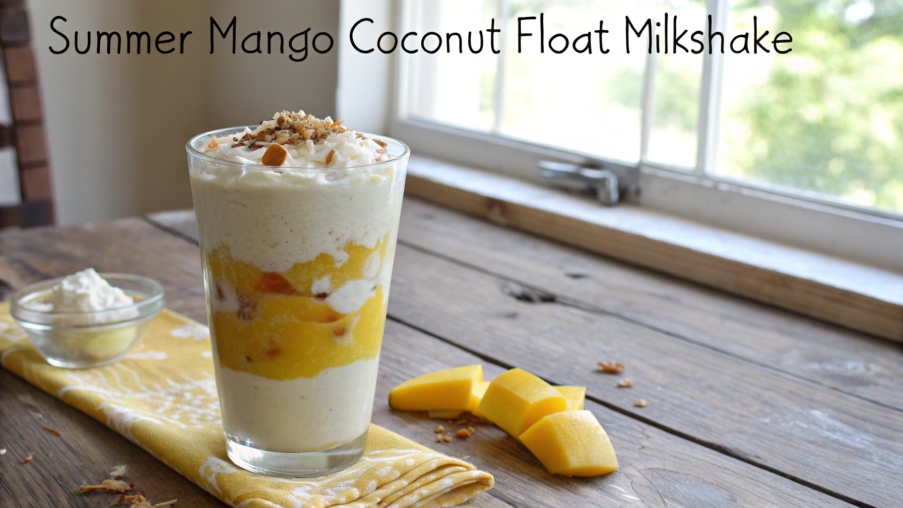Summer Mango Coconut Float Milkshake