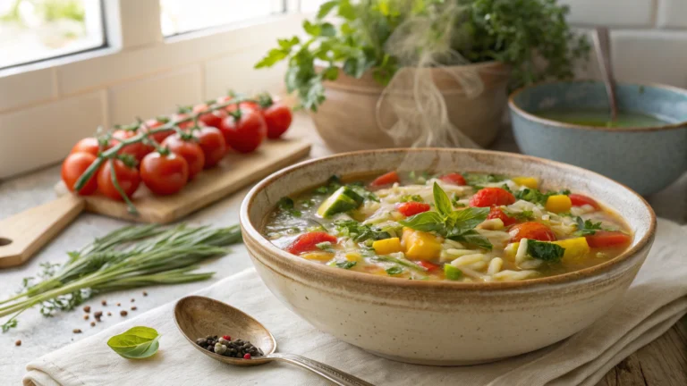 Summery Orzo Soup