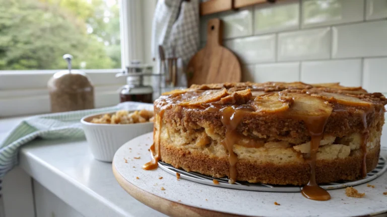 Swedish Apple Cake with Caramel