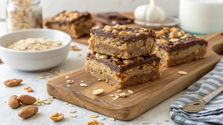 Triple Peanut Butter Oatmeal Bars