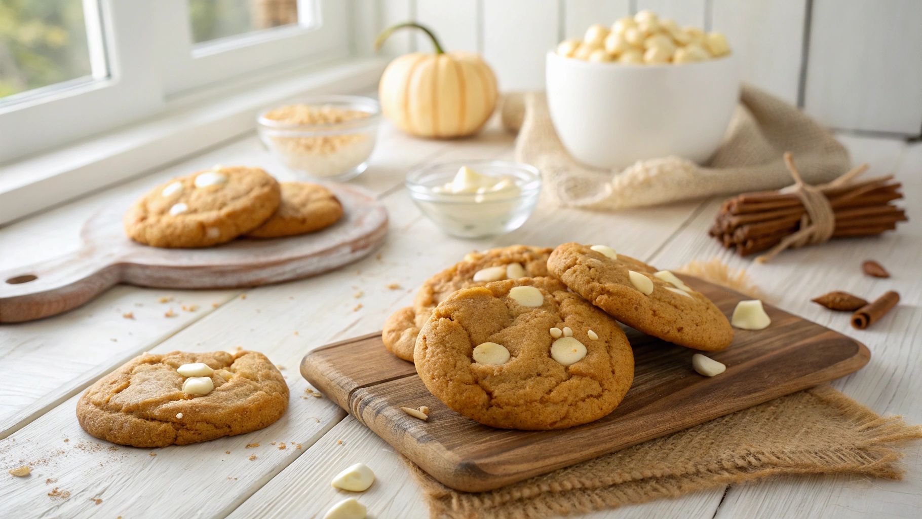 White Chocolate Pumpkin Snickerdoodles