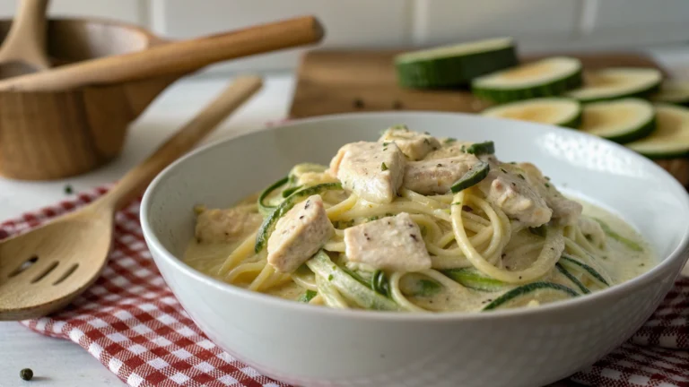 Zucchini Noodle Chicken Alfredo