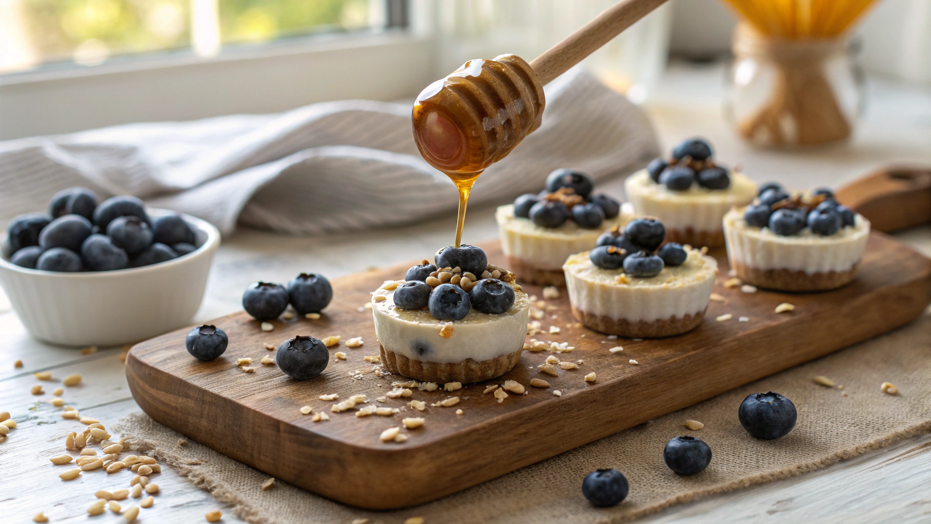 Blueberry Cheesecake Protein Bites