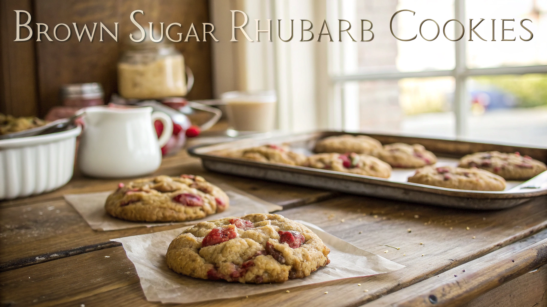 Brown Sugar Rhubarb Cookies