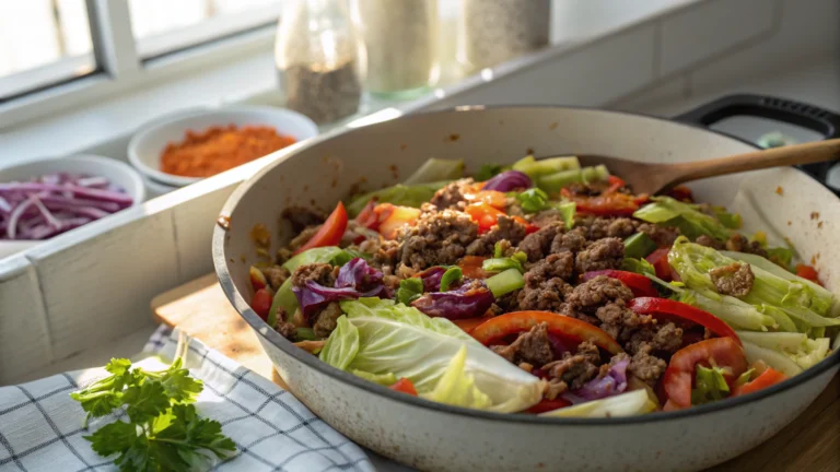 Cabbage and Ground Beef