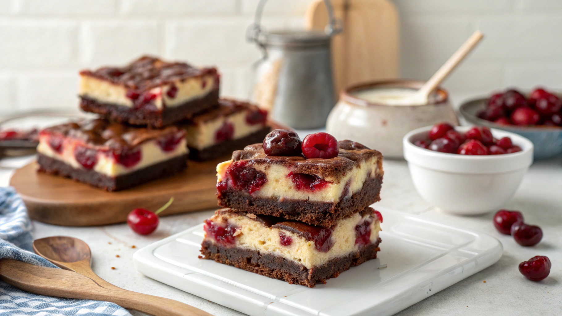 Cherry Cheesecake Brownies
