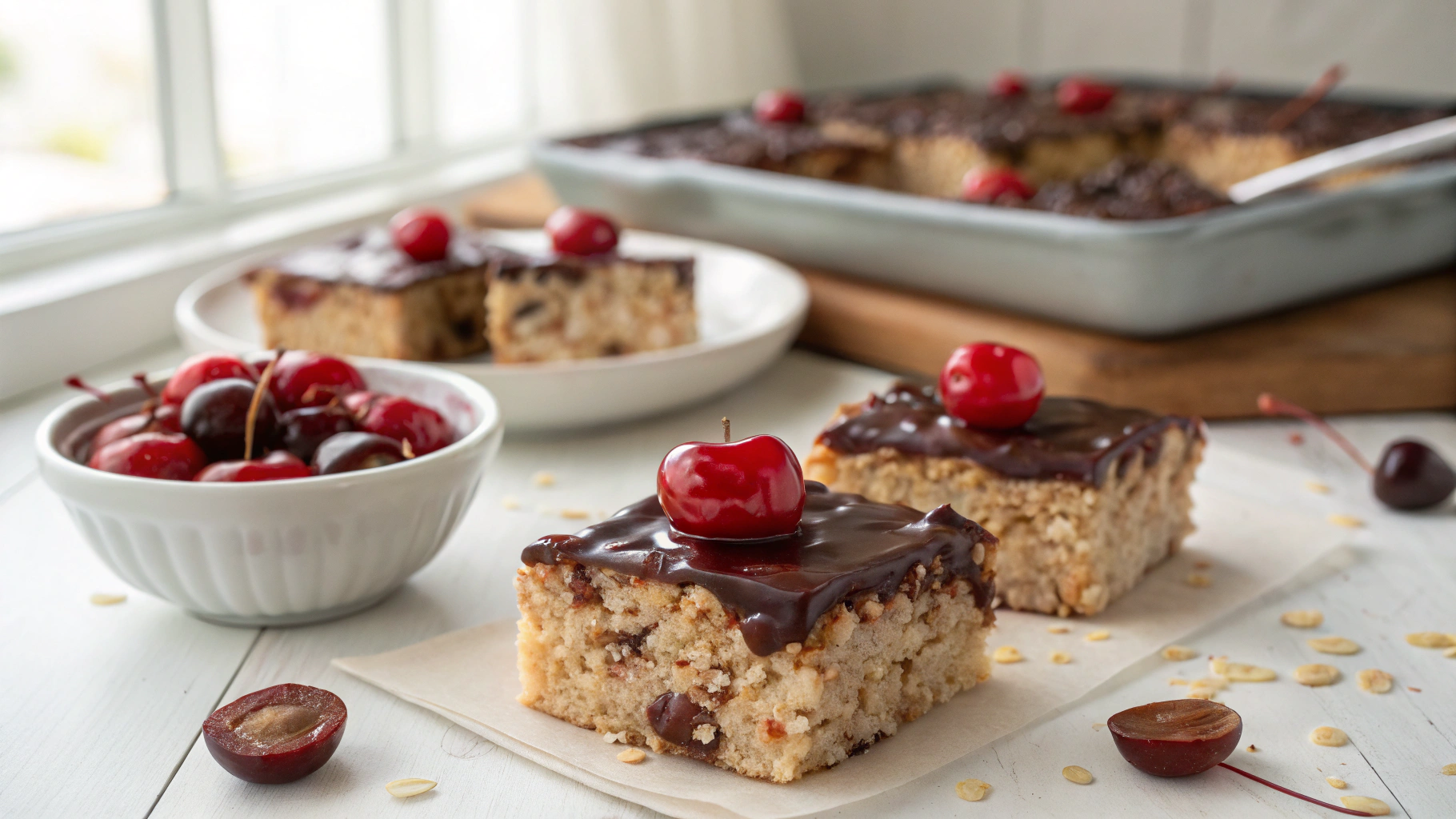 Chocolate Covered Cherry Rice Krispies Treats