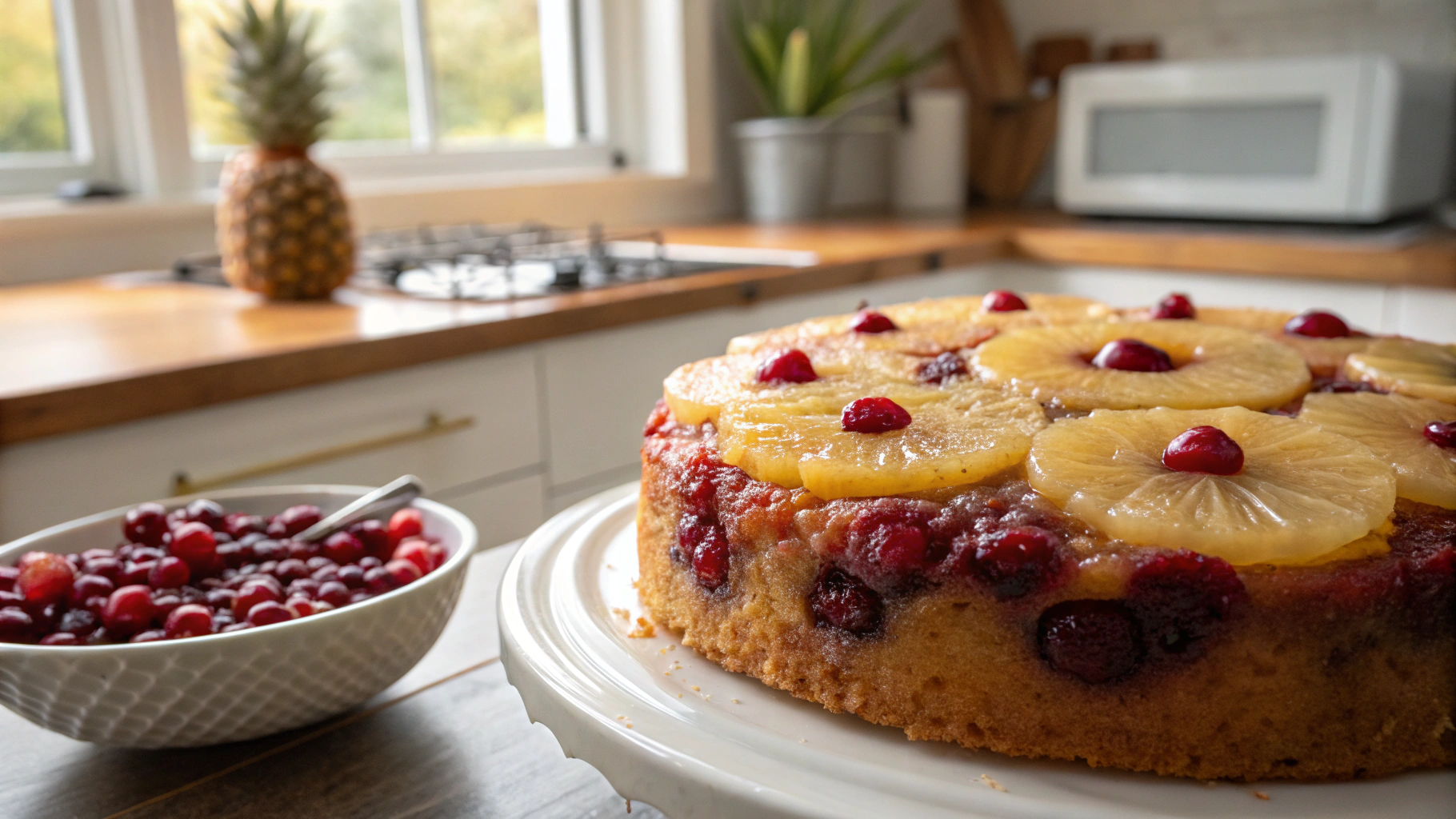 Cranberry Pineapple UpsideDown Cake