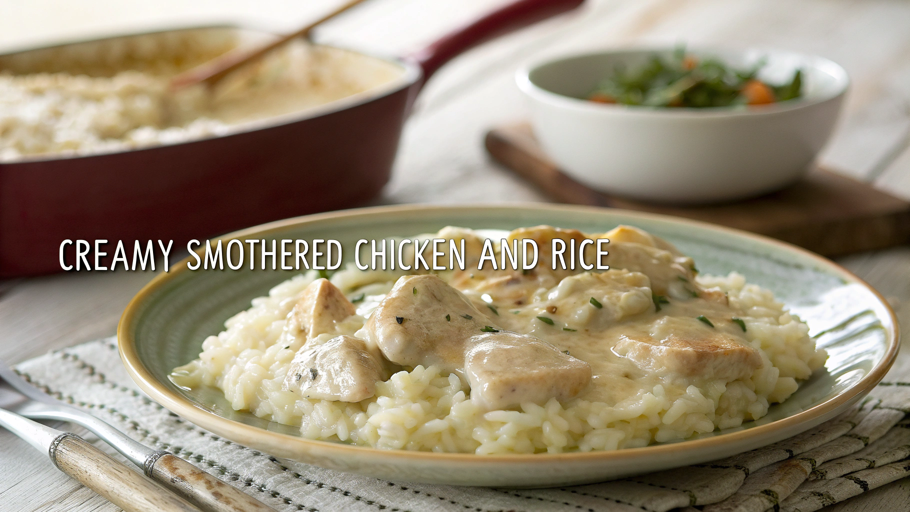 Creamy Smothered Chicken and Rice