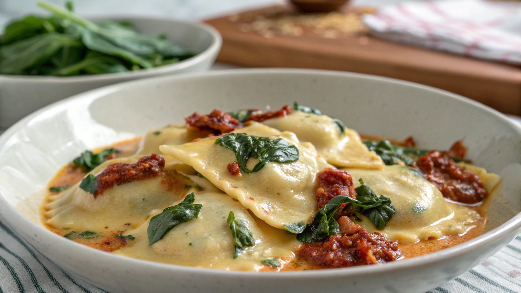 Creamy Tuscan Ravioli