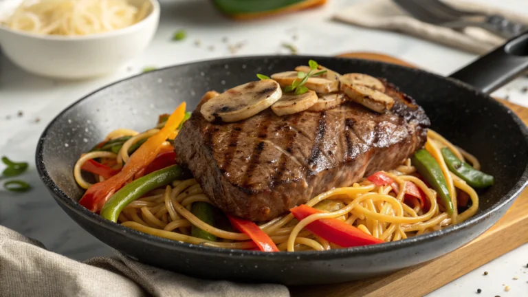 Garlic Butter Steak Lightning Noodles