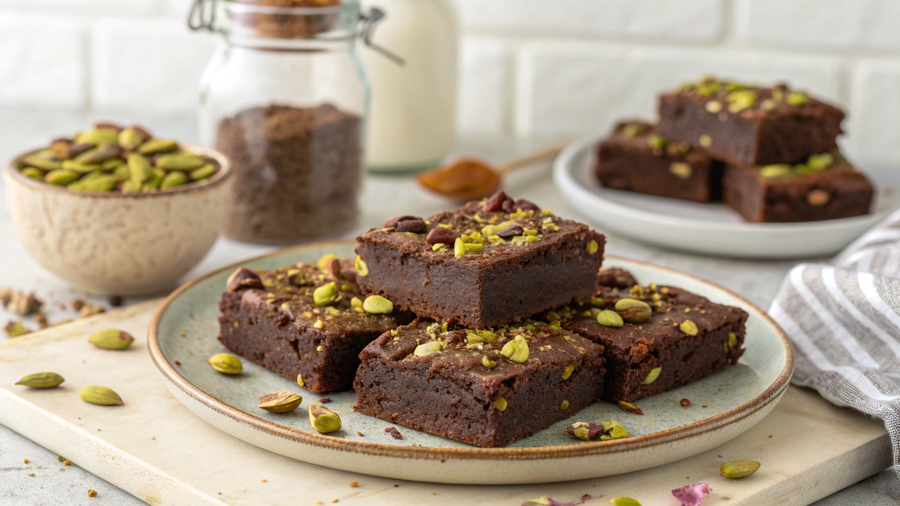 GlutenFree Pistachio Rosewater Brownies