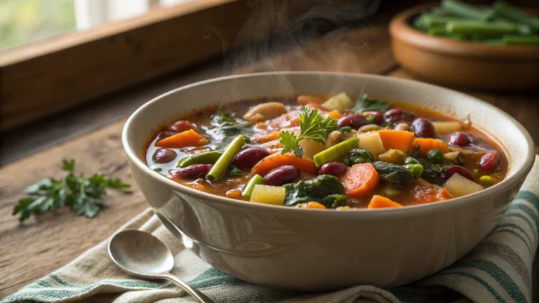 Homemade Minestrone Soup Slow Cooker