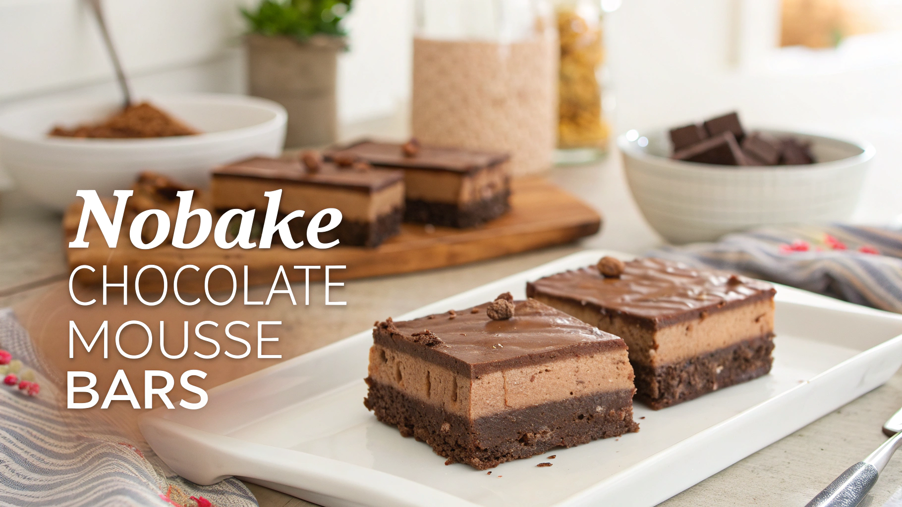 NoBake Chocolate Mousse Bars