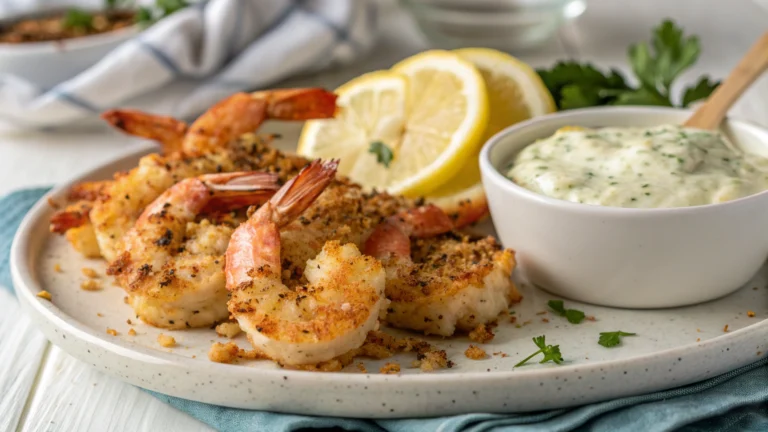 Spicy Garlic Parmesan Grilled Shrimp with LemonHerb Aioli
