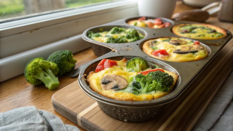 VeggiePacked Broccoli and Mushroom Egg Cups