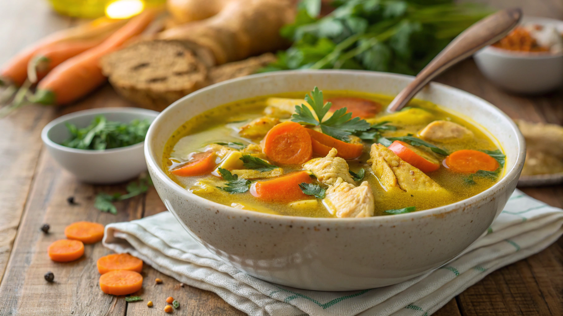 AntiInflammatory Turmeric Chicken Soup