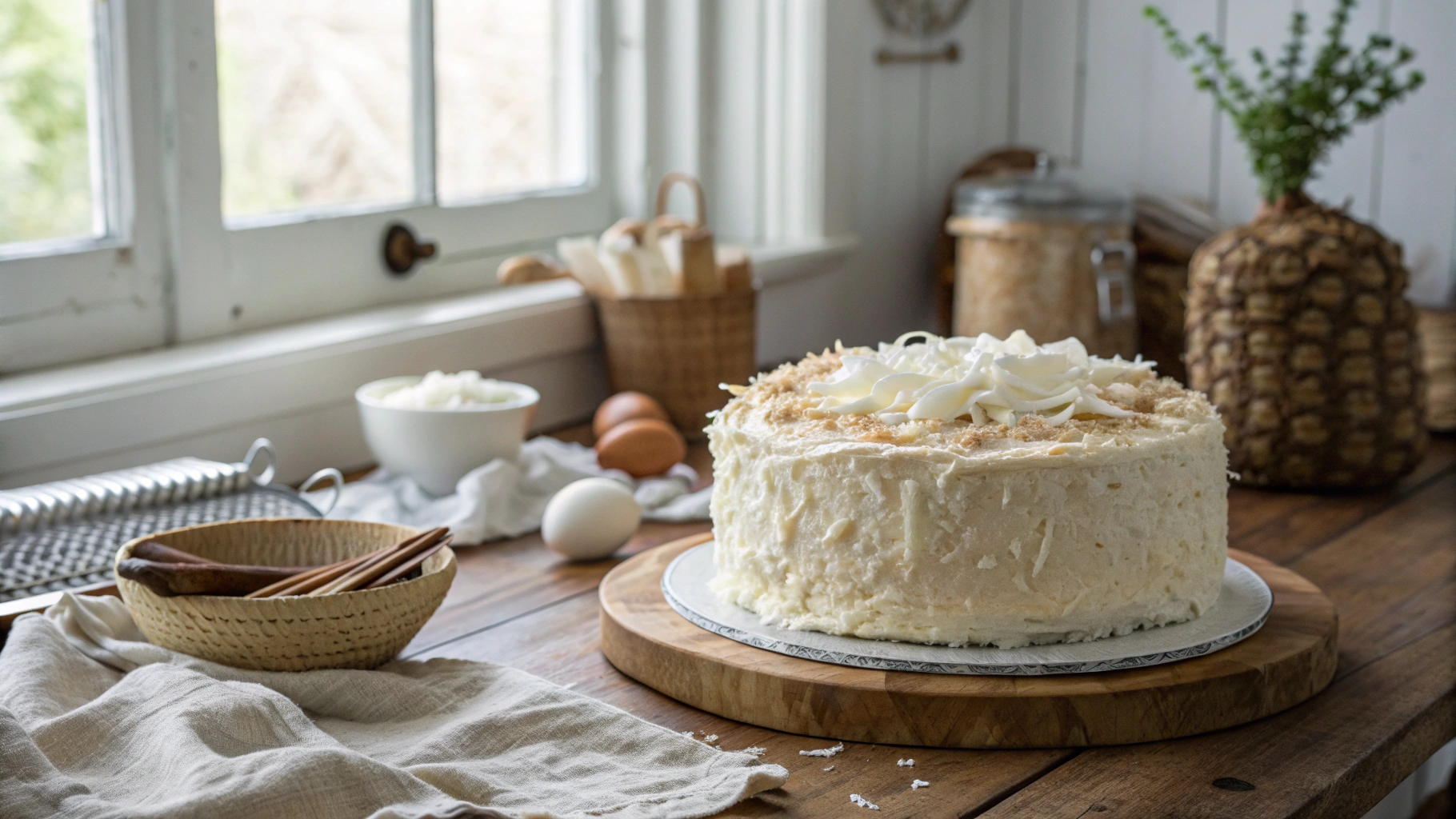Coconut Cake with Cream Cheese Frosting