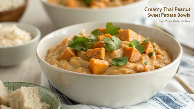 Creamy Thai Peanut Sweet Potato Bowls