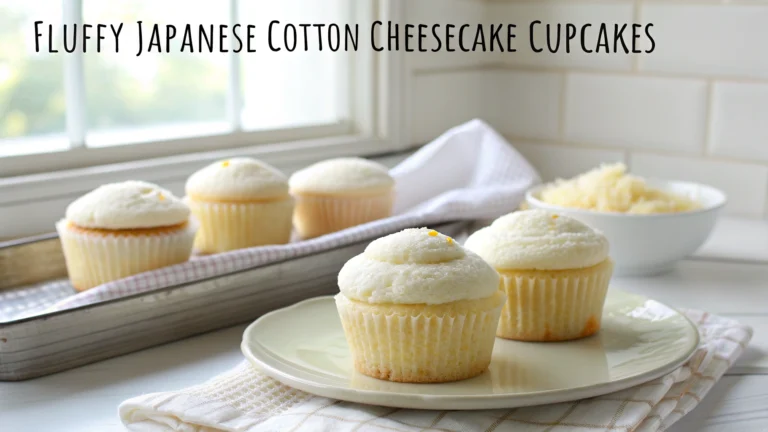 Fluffy Japanese Cotton Cheesecake Cupcakes