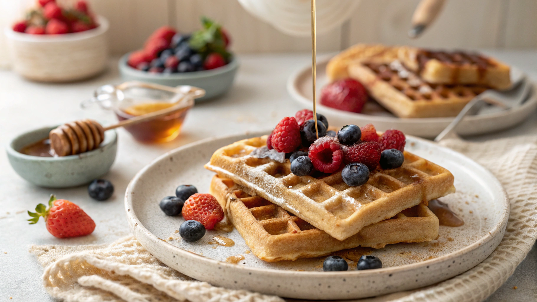 High Protein Waffles with 45g Protein for Epic Mornings
