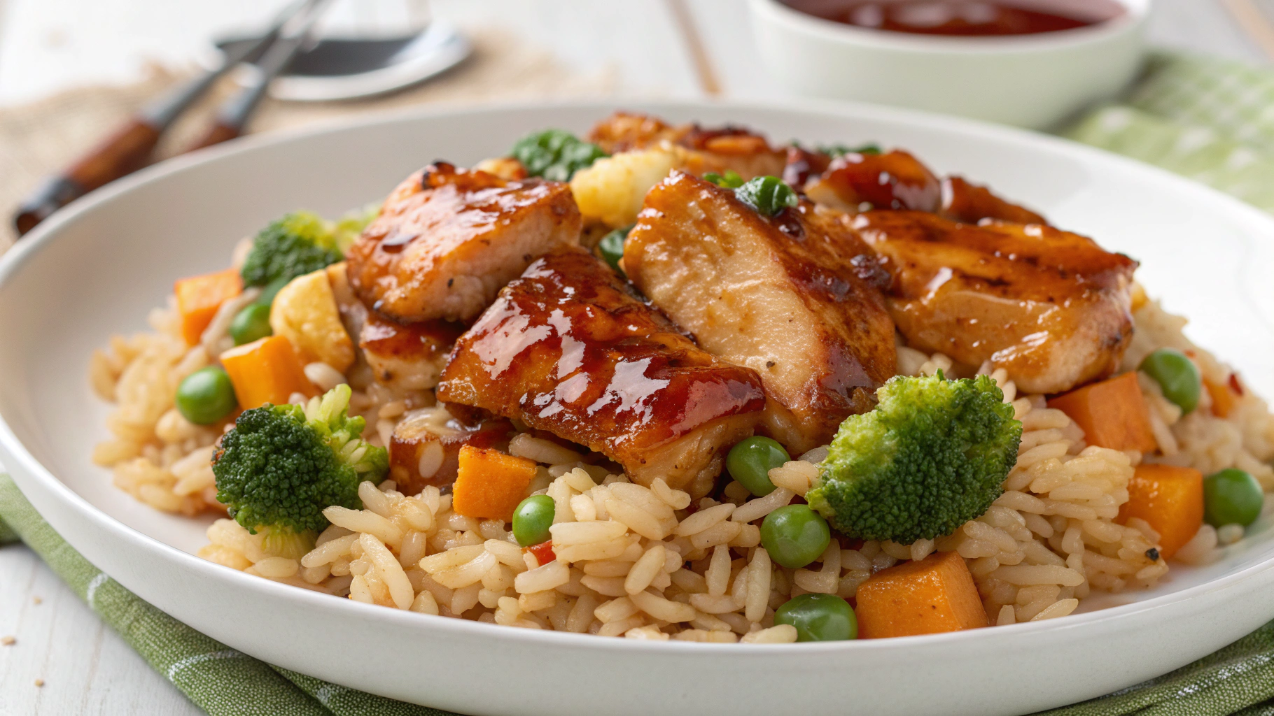 Honey BBQ Chicken Rice