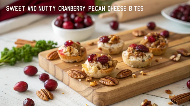 Sweet and Nutty Cranberry Pecan Cheese Bites