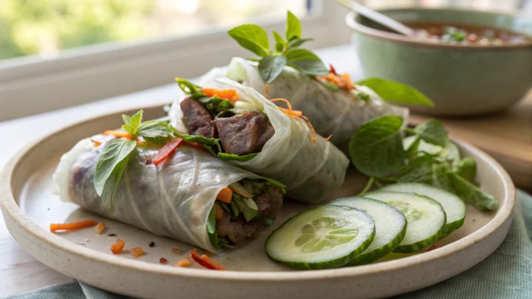 Thai Basil Beef Rolls