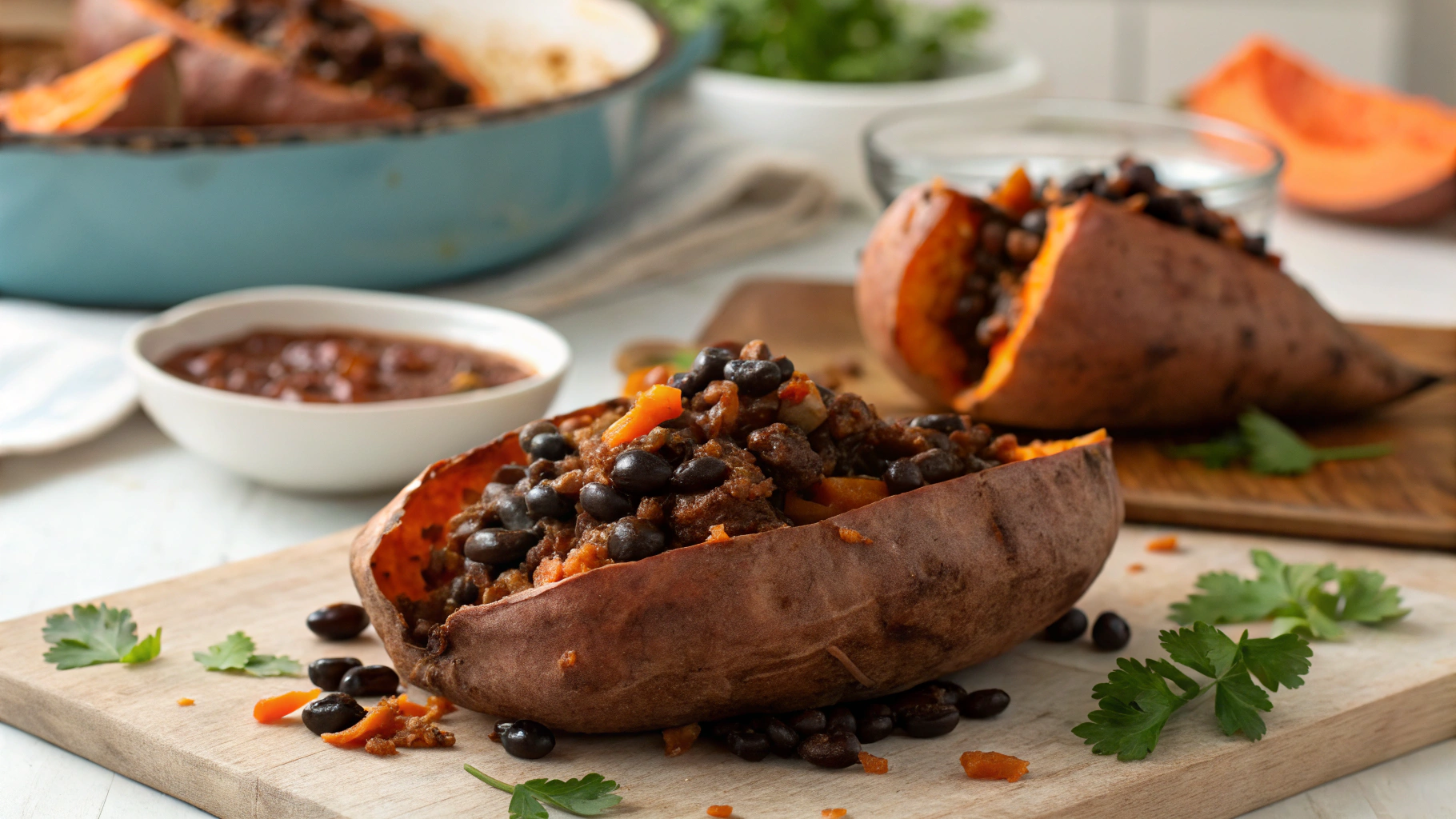 Black Bean Stuffed Sweet Potatoes