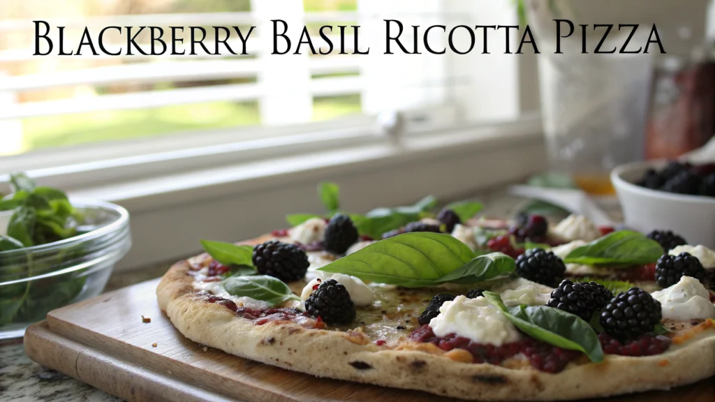 Blackberry Basil Ricotta Pizza